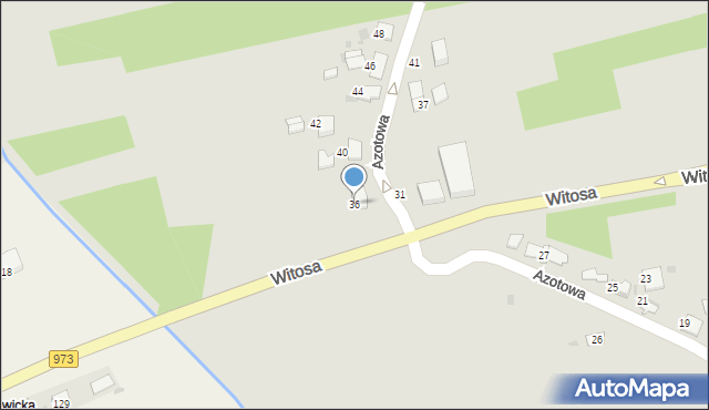 Tarnów, Azotowa, 36, mapa Tarnów