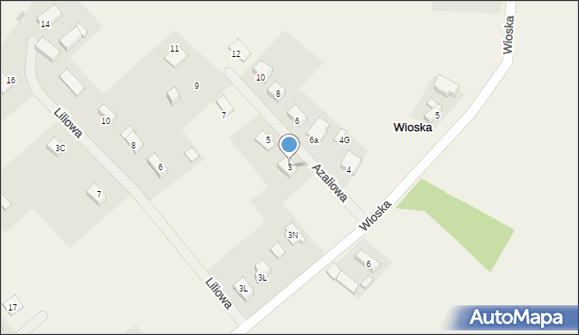 Wioska, Azaliowa, 3, mapa Wioska