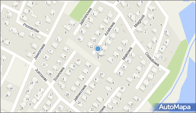 Zaborze, Azaliowa, 9, mapa Zaborze