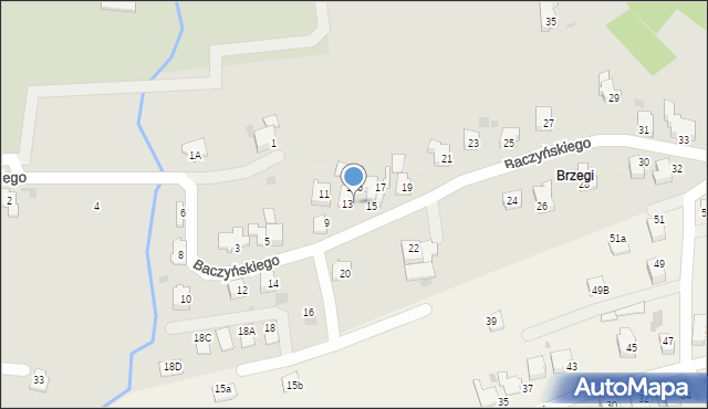 Andrychów, Baczyńskiego Krzysztofa Kamila, 13a, mapa Andrychów