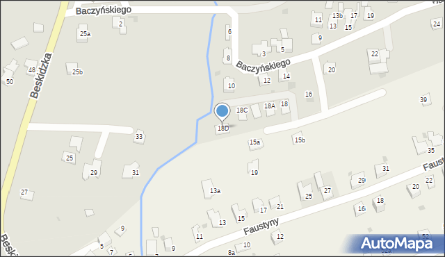 Andrychów, Baczyńskiego Krzysztofa Kamila, 18D, mapa Andrychów