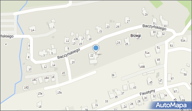 Andrychów, Baczyńskiego Krzysztofa Kamila, 22A, mapa Andrychów