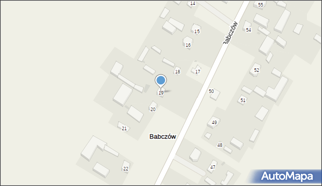 Babczów, Babczów, 19, mapa Babczów