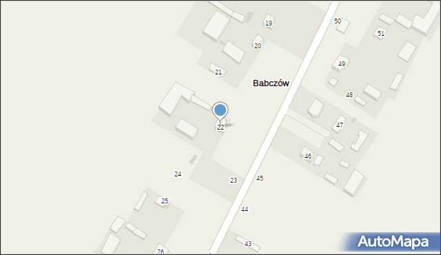 Babczów, Babczów, 22, mapa Babczów