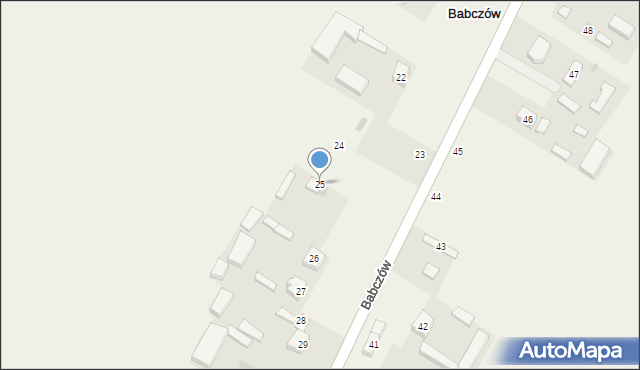 Babczów, Babczów, 25, mapa Babczów