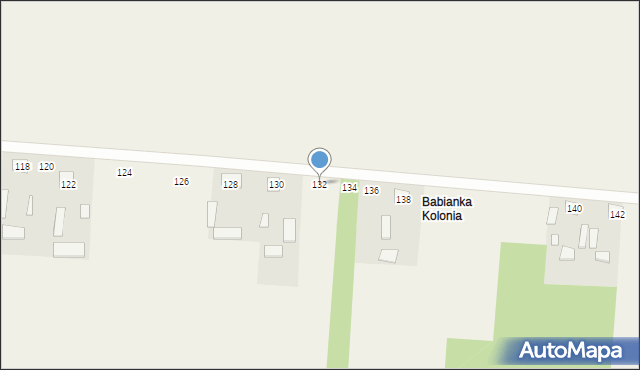 Babianka, Babianka, 132, mapa Babianka