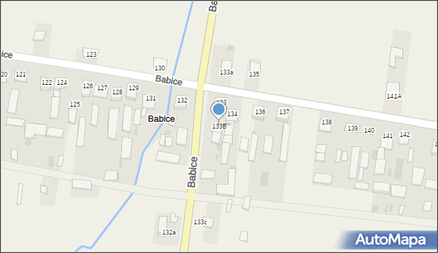 Babice, Babice, 133B, mapa Babice