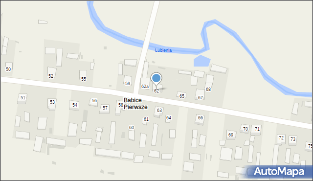 Babice, Babice, 62, mapa Babice