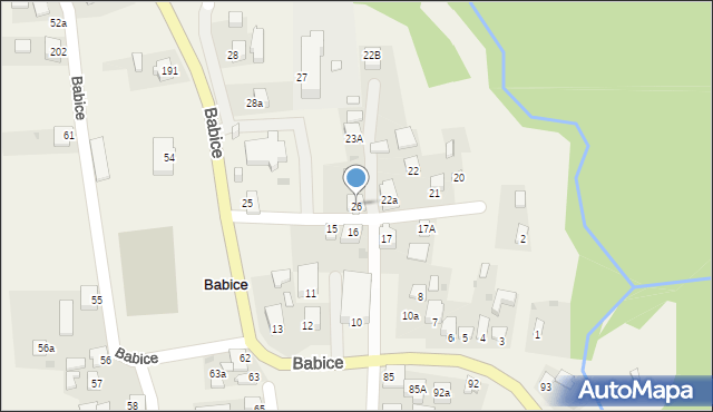 Babice, Babice, 26, mapa Babice