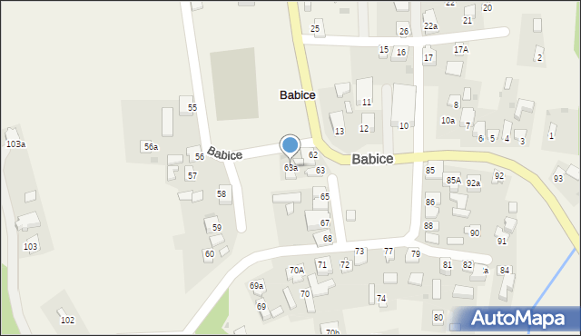 Babice, Babice, 63a, mapa Babice