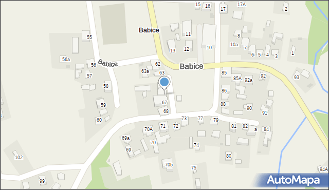 Babice, Babice, 66, mapa Babice