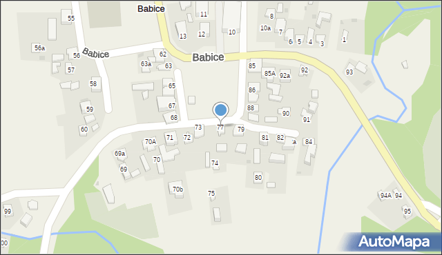 Babice, Babice, 77, mapa Babice