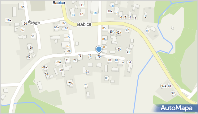 Babice, Babice, 79, mapa Babice