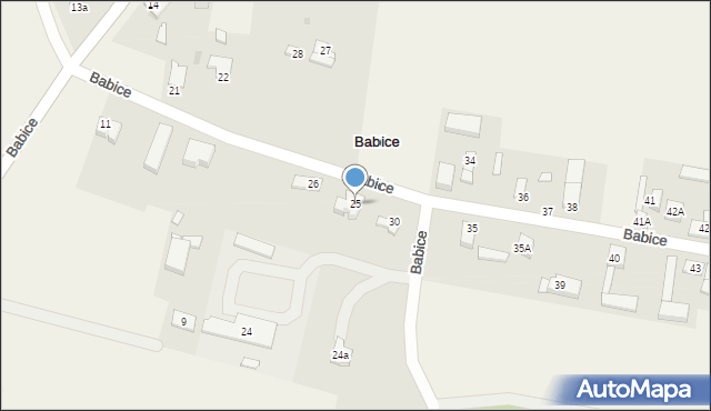 Babice, Babice, 25, mapa Babice