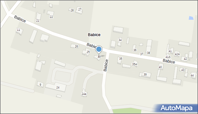 Babice, Babice, 30, mapa Babice