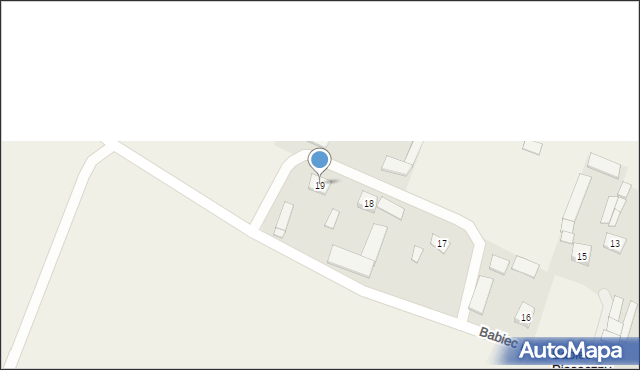 Babiec Piaseczny, Babiec Piaseczny, 19, mapa Babiec Piaseczny