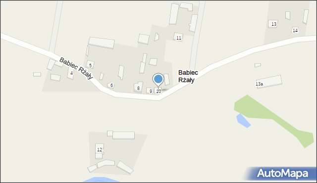 Babiec Rżały, Babiec Rżały, 10, mapa Babiec Rżały