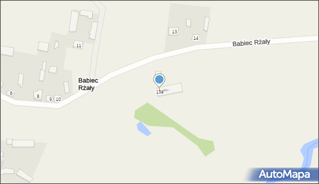 Babiec Rżały, Babiec Rżały, 13a, mapa Babiec Rżały