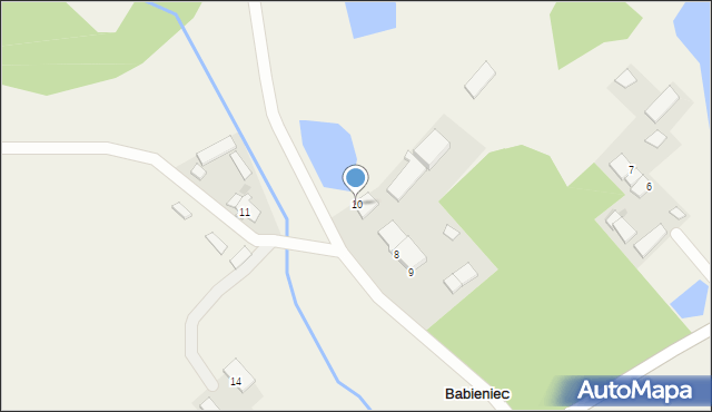 Babieniec, Babieniec, 10, mapa Babieniec