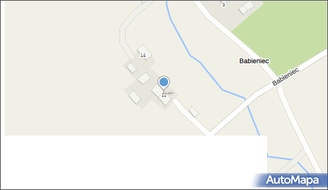 Babieniec, Babieniec, 12, mapa Babieniec