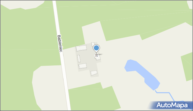 Babieniec, Babieniec, 32, mapa Babieniec