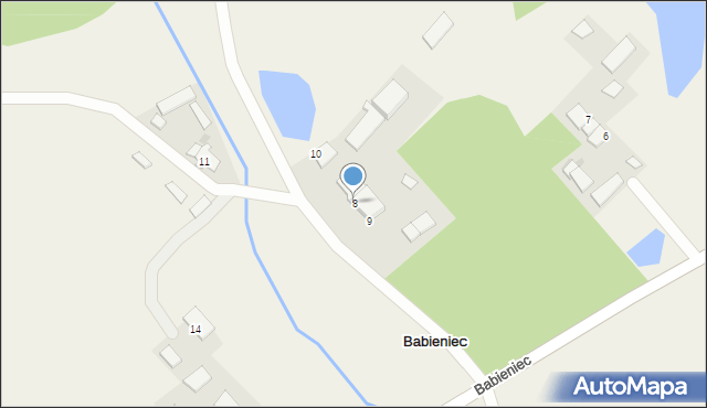 Babieniec, Babieniec, 8, mapa Babieniec