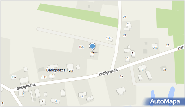 Babigoszcz, Babigoszcz, 15, mapa Babigoszcz