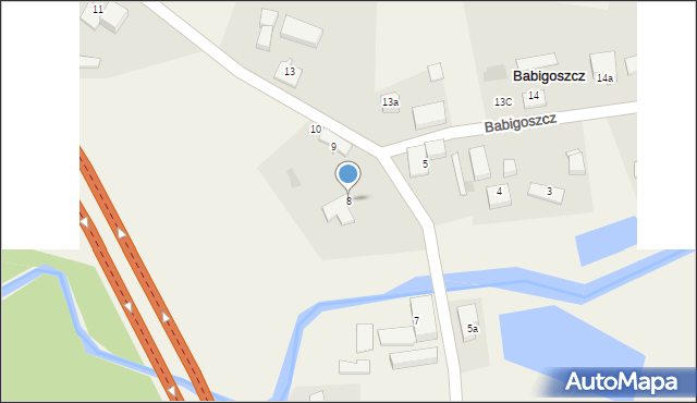 Babigoszcz, Babigoszcz, 8, mapa Babigoszcz