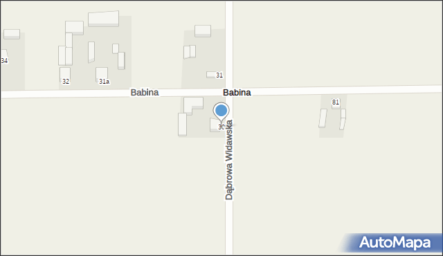 Babina, Babina, 30, mapa Babina