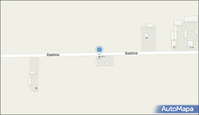 Babina, Babina, 36, mapa Babina
