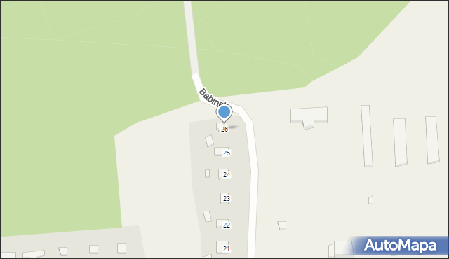 Babinek, Babinek, 26, mapa Babinek