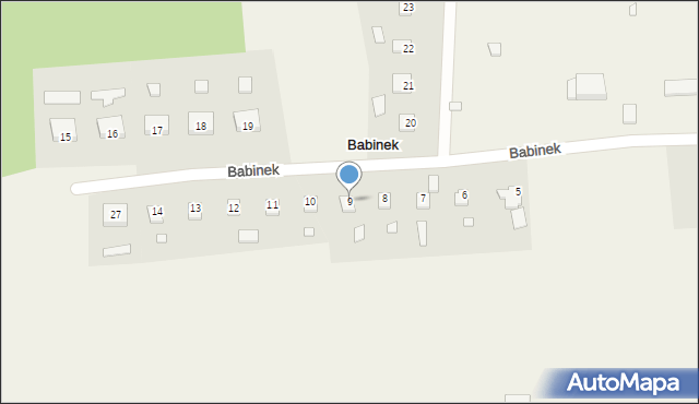 Babinek, Babinek, 9, mapa Babinek