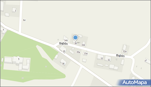 Bąblin, Bąblin, 34, mapa Bąblin