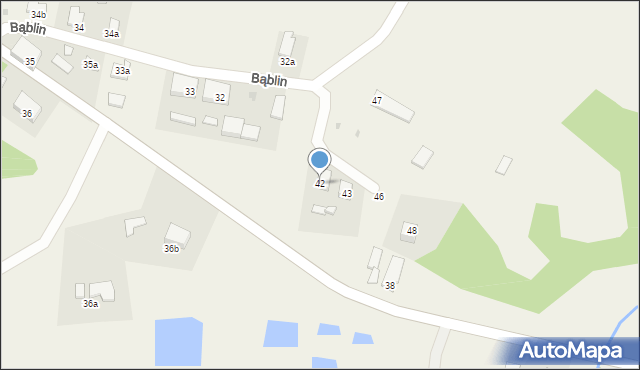 Bąblin, Bąblin, 42, mapa Bąblin