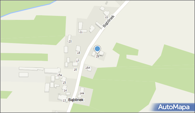 Bąblinek, Bąblinek, 19, mapa Bąblinek