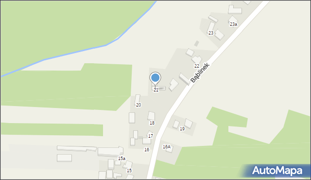 Bąblinek, Bąblinek, 21, mapa Bąblinek