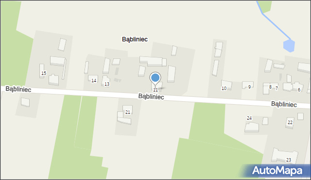 Bąbliniec, Bąbliniec, 11, mapa Bąbliniec