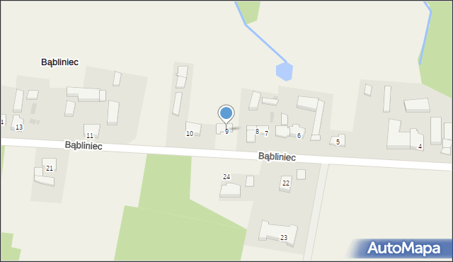 Bąbliniec, Bąbliniec, 9, mapa Bąbliniec