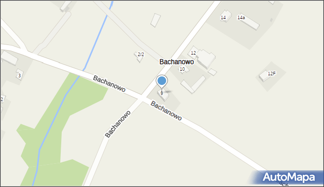 Bachanowo, Bachanowo, 9, mapa Bachanowo