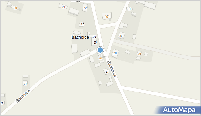 Bachorce, Bachorce, 26, mapa Bachorce