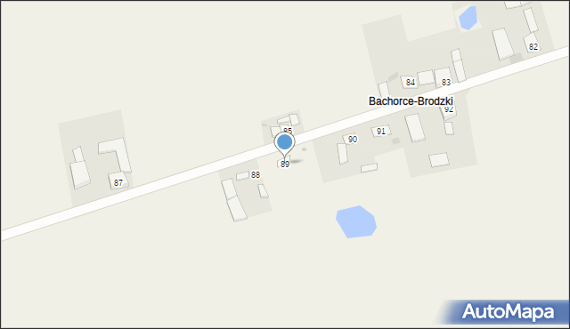 Bachorce, Bachorce, 89, mapa Bachorce
