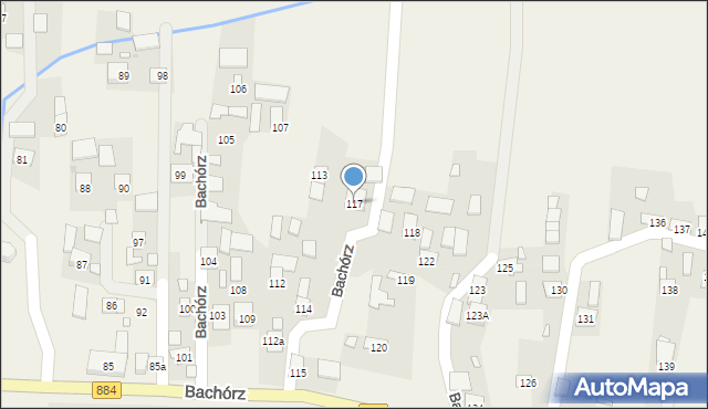 Bachórz, Bachórz, 117, mapa Bachórz