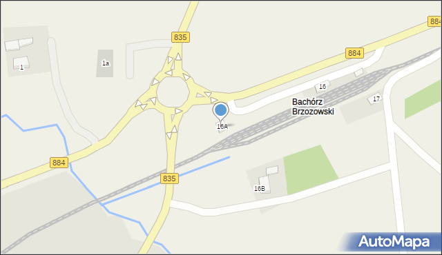 Bachórz, Bachórz, 16A, mapa Bachórz