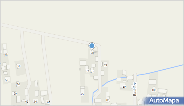 Bachórz, Bachórz, 78, mapa Bachórz