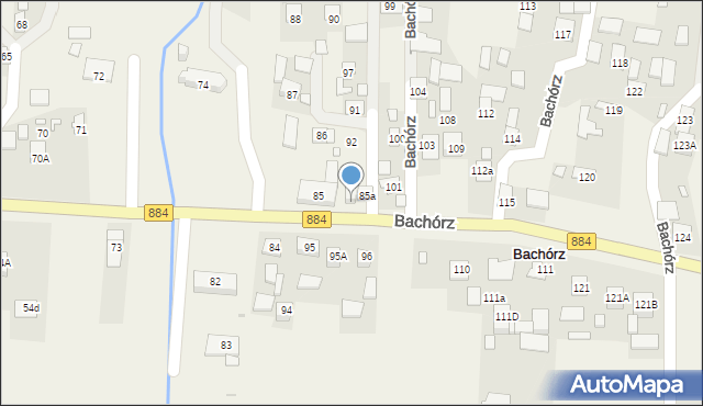 Bachórz, Bachórz, 85b, mapa Bachórz