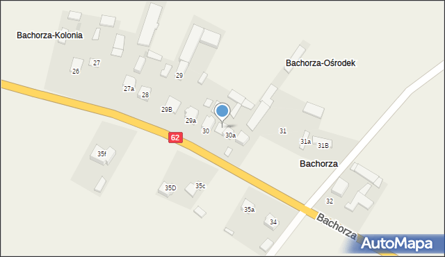 Bachorza, Bachorza, 30c, mapa Bachorza