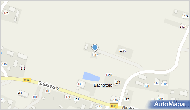 Bachórzec, Bachórzec, 132, mapa Bachórzec