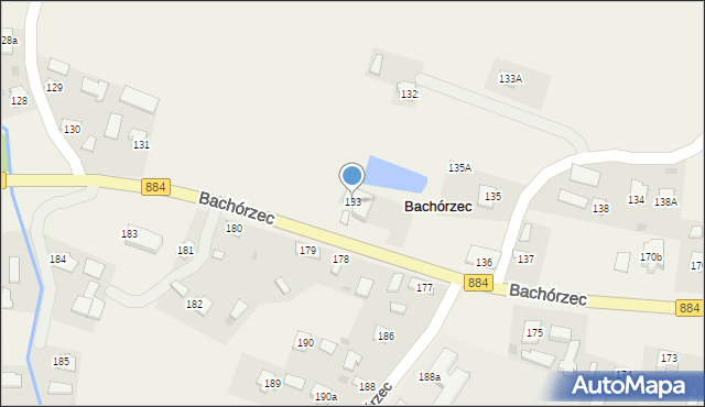 Bachórzec, Bachórzec, 133, mapa Bachórzec