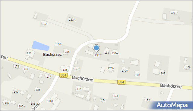 Bachórzec, Bachórzec, 138, mapa Bachórzec