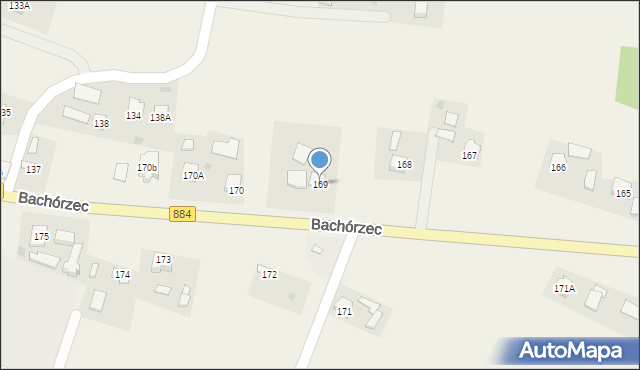 Bachórzec, Bachórzec, 169, mapa Bachórzec